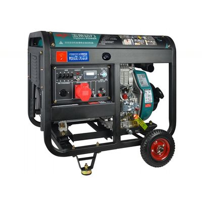 10KVA ディーゼル発電機セット 100% フル カッパー 変電器と 24V DC 電動 スタート