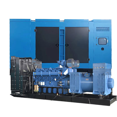 オープンタイプ 750kva 600kw 電動待機電源 水冷とモーター超静音
